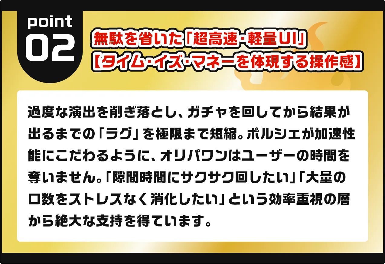 無駄を省いた「超高速・軽量UI」